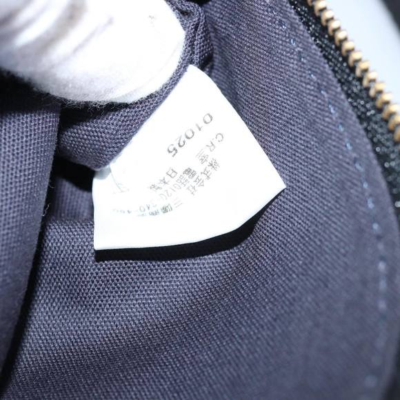 BURBERRY Nova Check Blue Label Shoulder Wallet Canvas Navy Auth 74253 - Picture 12 of 16